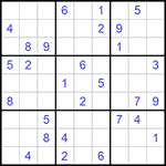 Судоку 9х9 #852 очень трудный