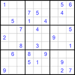 Судоку 9х9 #854 очень трудный