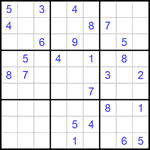 Судоку 9х9 #857 очень трудный