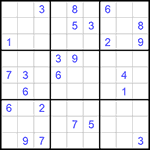 Судоку 9х9 #858 очень трудный