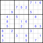 Судоку 9х9 #860 очень трудный