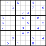 Судоку 9х9 #862 очень трудный