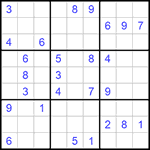 Судоку 9х9 #863 очень трудный