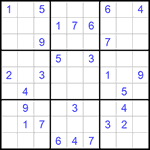 Судоку 9х9 #864 очень трудный
