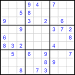 Судоку 9х9 #866 очень трудный