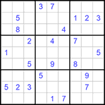 Судоку 9х9 #867 очень трудный