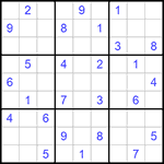 Судоку 9х9 #868 очень трудный