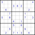 Судоку 9х9 #869 очень трудный