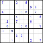 Судоку 9х9 #870 очень трудный