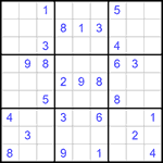Судоку 9х9 #871 очень трудный
