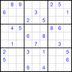 Судоку 9х9 #872 очень трудный