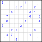 Судоку 9х9 #873 очень трудный