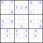 Судоку 9х9 #874 очень трудный