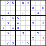 Судоку 9х9 #879 очень трудный