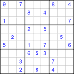 Судоку 9х9 #880 очень трудный