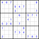 Судоку 9х9 #882 очень трудный