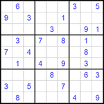 Судоку 9х9 #885 очень трудный