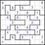 Судоку-пазл 9х9 #228 легкий