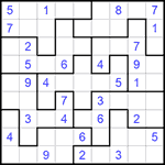 Судоку-пазл 9х9 #212 средний