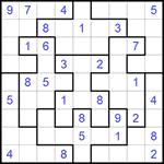 Судоку-пазл 9х9 #214 средний