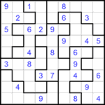 Судоку-пазл 9х9 #216 средний