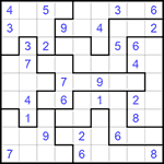 Судоку-пазл 9х9 #220 средний