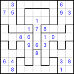 Судоку-пазл 9х9 #211 трудный