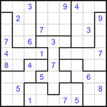 Судоку-пазл 9х9 #213 трудный