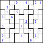 Судоку-пазл 9х9 #214 трудный