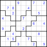 Судоку-пазл 9х9 #215 трудный