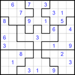 Судоку-пазл 9х9 #219 трудный