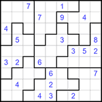 Судоку-пазл 9х9 #220 трудный