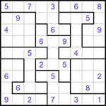 Судоку-пазл 9х9 #212 очень трудный