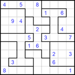 Судоку-пазл 9х9 #213 очень трудный