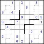 Судоку-пазл 9х9 #214 очень трудный