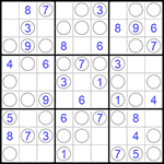 Судоку “Чет-нечет” 9х9 #158 легкий