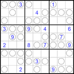 Судоку “Чет-нечет” 9х9 #154 трудный