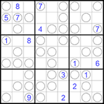 Судоку “Чет-нечет” 9х9 #159 трудный