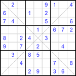 Судоку Х 9х9 #246 легкий