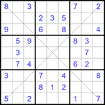 Судоку Х 9х9 #248 легкий