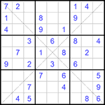 Судоку Х 9х9 #249 легкий