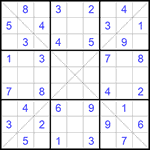 Судоку Х 9х9 #251 легкий