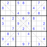 Судоку Х 9х9 #252 легкий