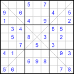 Судоку Х 9х9 #253 легкий