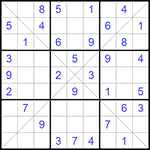 Судоку Х 9х9 #254 легкий