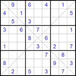 Судоку Х 9х9 #226 средний