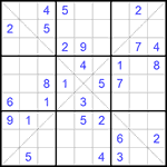 Судоку Х 9х9 #229 средний