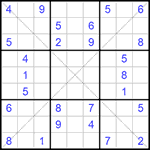 Судоку Х 9х9 #230 средний