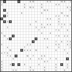 Филиппинский кроссворд #465 “Лыжник”