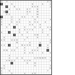 Филиппинский кроссворд #501 “Свиток” Филиппинский кроссворд #501 “Свиток”